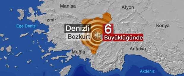 Denizli’de 6.0 büyüklüğünde deprem