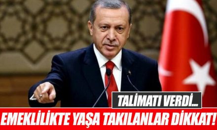 Erdoğan’dan Emeklilikte yaşa takılanlarla ilgili yeni talimat