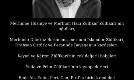 AKDENİZ MENKUL DEĞERLERİN SAHİBİ KAZIM ZÜLFİKARİ HAKKIN RAHMETİNE KAVUŞMUŞTIR.