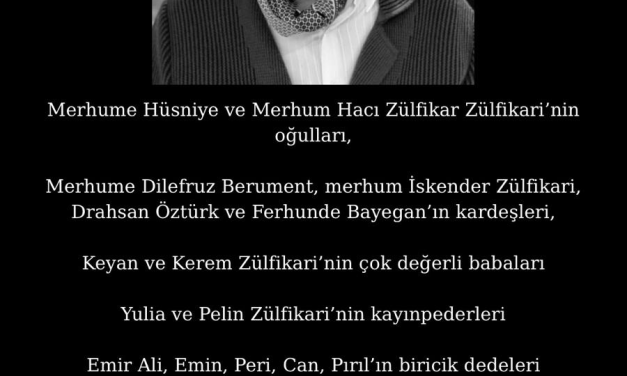 AKDENİZ MENKUL DEĞERLERİN SAHİBİ KAZIM ZÜLFİKARİ HAKKIN RAHMETİNE KAVUŞMUŞTIR.
